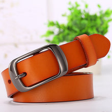 Genuine leather women belt metal pin buckle vintage.Belts for woman jeans high quality.