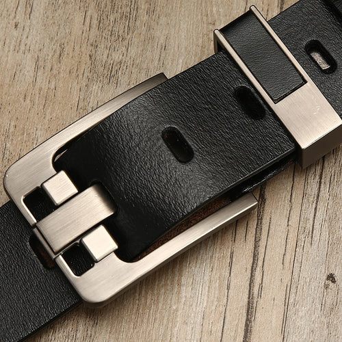 Belt male leather, belt men strap, male genuine leather pin buckle belts for men. BUY IT TODAY!